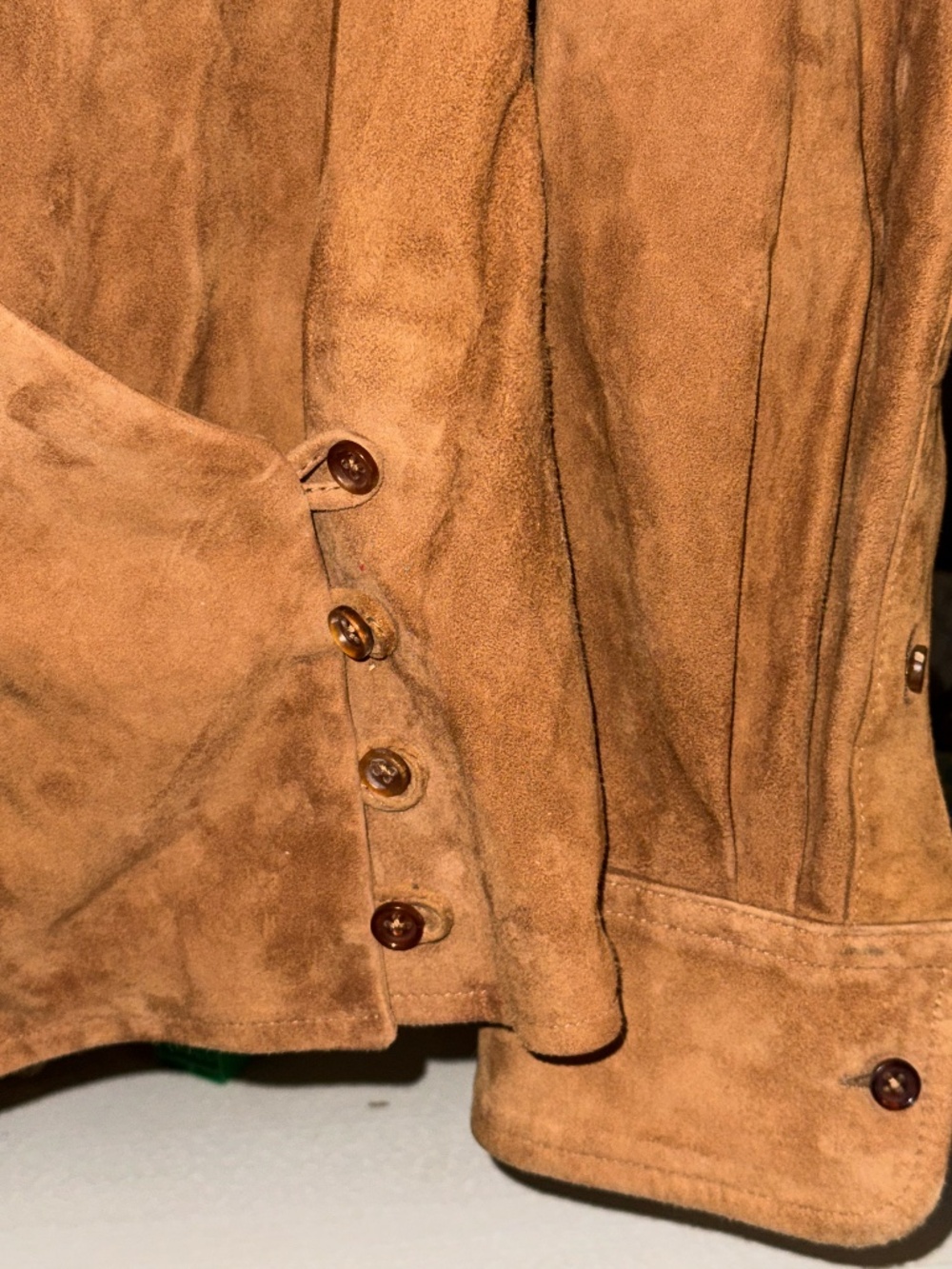 Ralph Lauren sz 2 brown capri lamb suede wrap shirt jacket - Picture 7 of 10